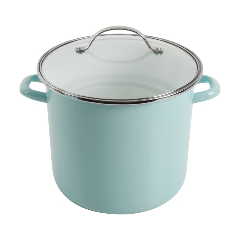 Martha Stewart Thayer 8-Quart Enamel on Steel Stock Pot w/ Steamer Insert