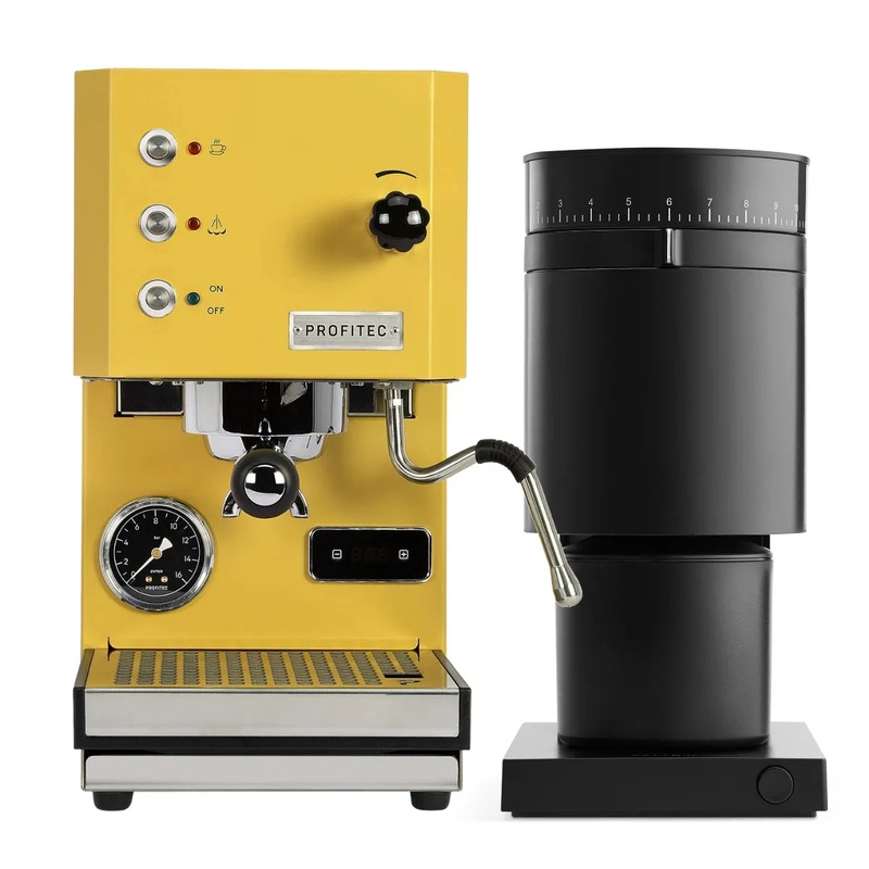 Profitec Go (Yellow) Espresso Machine & Fellow Opus Grinder (Black) Bundle