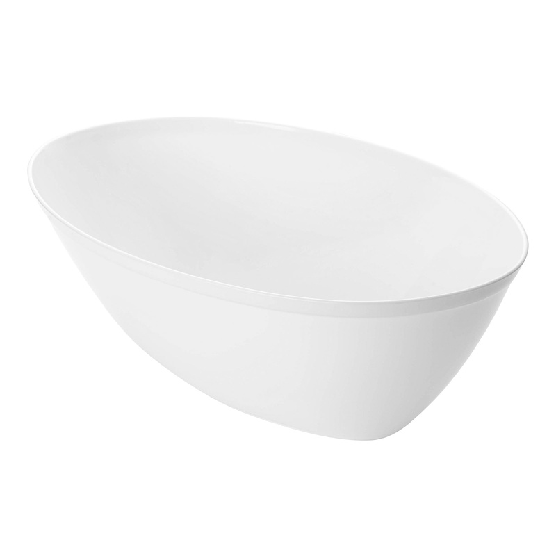 White Oval Plastic Serving Bowls (2 qt.)