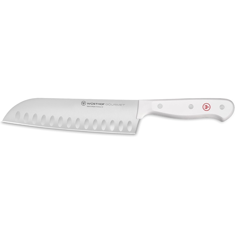 Wusthof Gourmet White – 7″ Santoku Knife w/Hollow Edge