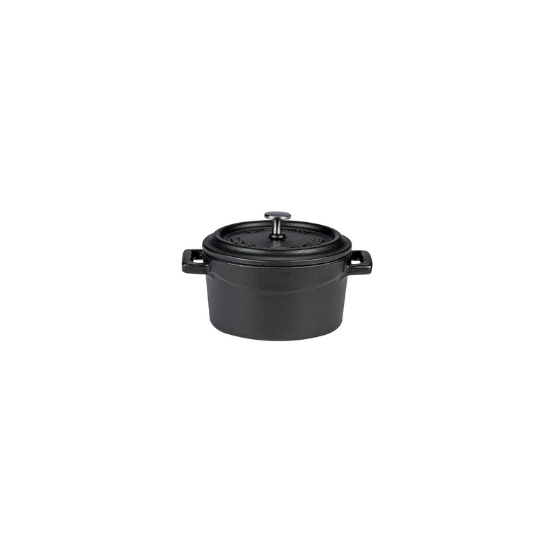 Cast Iron dia.5″ h:2.5″ 18 oz. Round Matte Black Cast Iron Dutch Oven