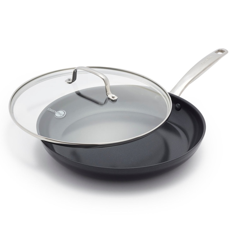 Chatham Black Ceramic Nonstick 12″ Frypan with Lid