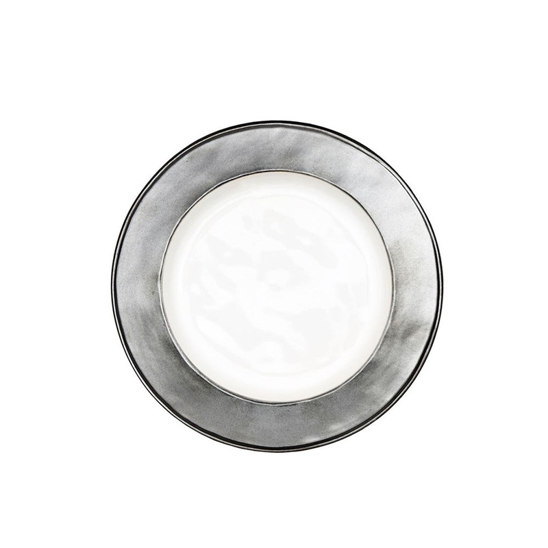 Juliska Emerson Side/Cocktail Plate – White/Pewter
