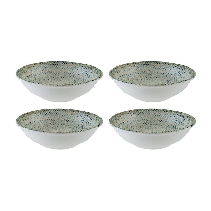 Sway dia.5.25″ h:1.5″ 7 oz. Round Decorated Porcelain Bowl (Set of 4)