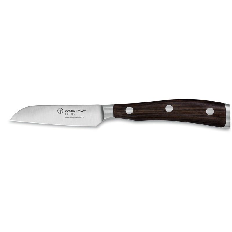 Wusthof Ikon Blackwood – 3″ Flat Cut Paring Knife