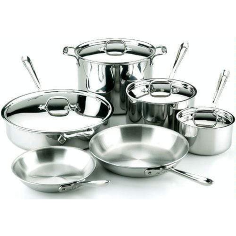 All-Clad D3 Stainless Steel 10 Piece Cookware Set