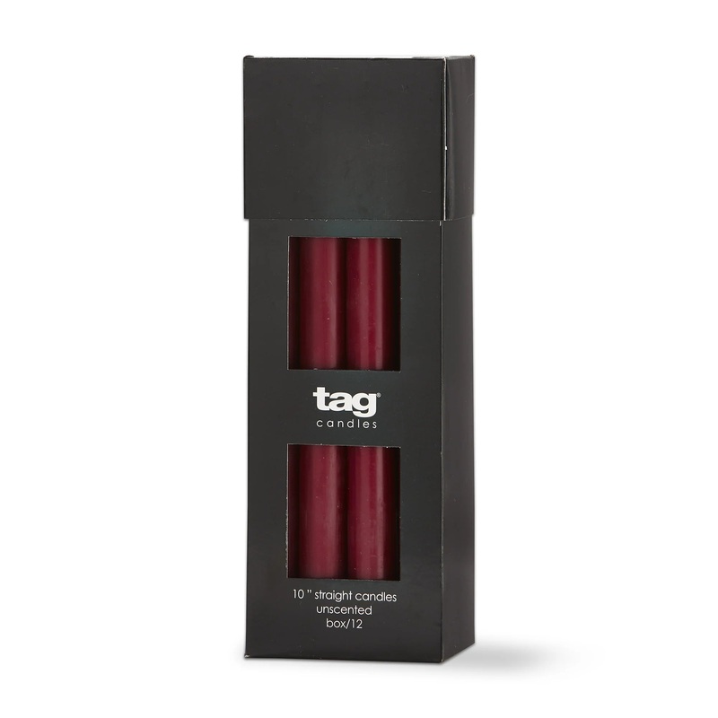 Color Studio 10″ Straight Candle – Wine