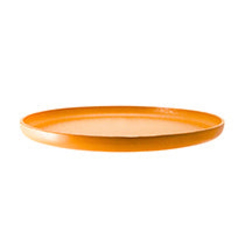 Glass Dinnerware dia.13.5″ h:1″ Round Turmeric Glass Platter