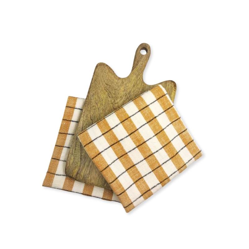 Kitchen Towels & Cutting Board (3 Piece Set) – Orange
