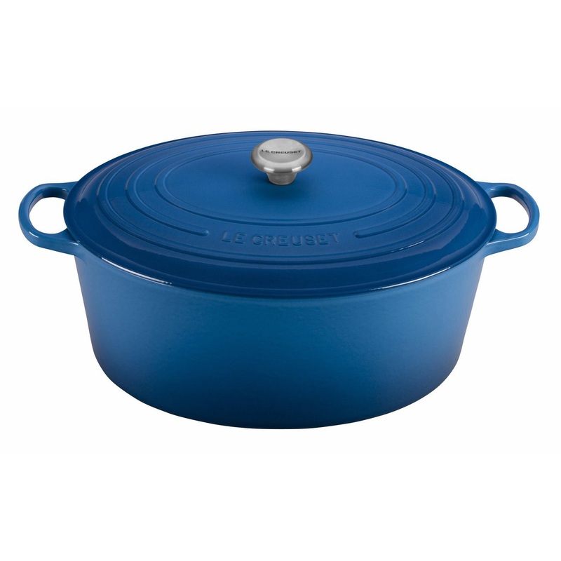 Le Creuset 15 1/2 Qt. Signature Oval Dutch Oven w/Stainless Steel Knob – Marseille- Personalized Engraving Available
