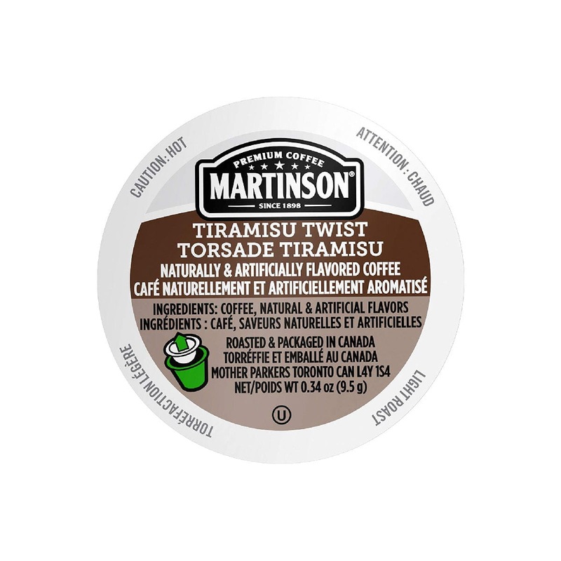 Martinson Coffee Tiramisu Twist Single Serve Pods (Case of 96)