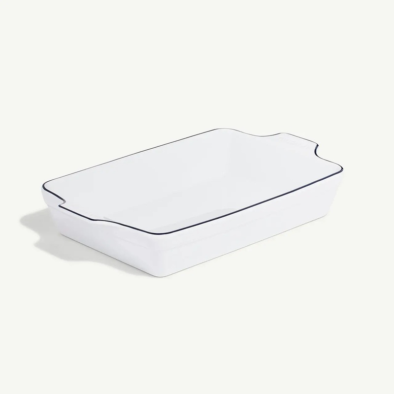 Rectangular Baking Dish – Navy Rim