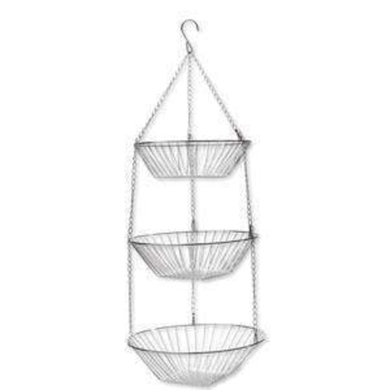 3 Tier Hanging Chrome Basket
