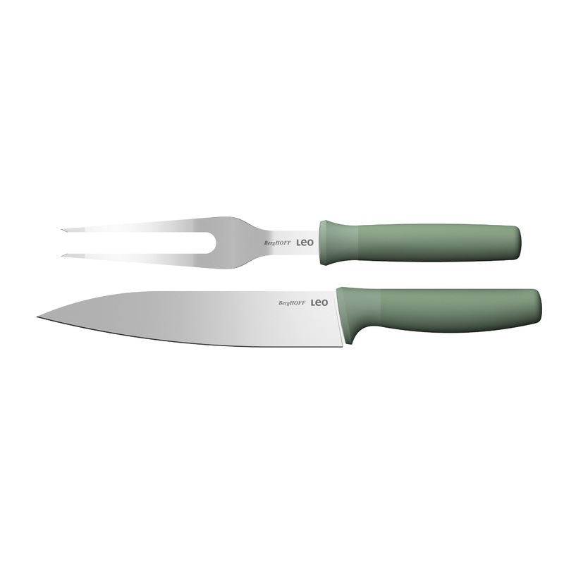 BergHOFF Leo Forest Stainless Steel 2Pc Carving Set, Recycled Material