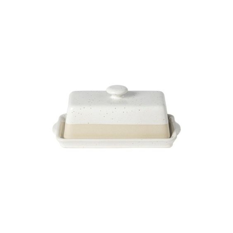 Rectangular Butter Dish with Lid Fattoria White