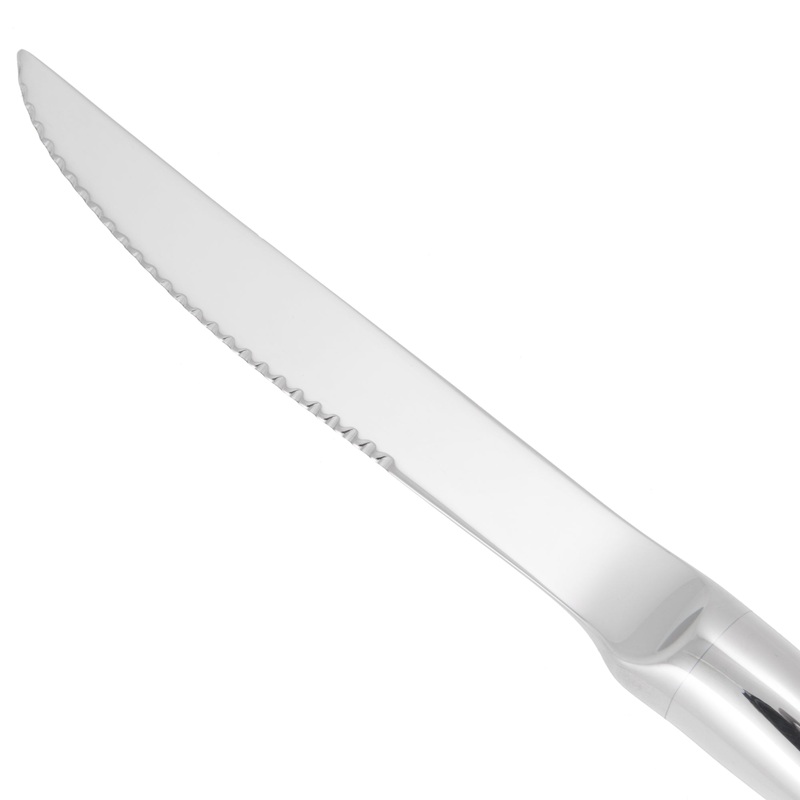 World Tableware 829 2762 Balencia 9 1/4″ 18/8 Stainless Steel Extra Heavy Weight Steak Knife with Hollow Handle – 12/Pack