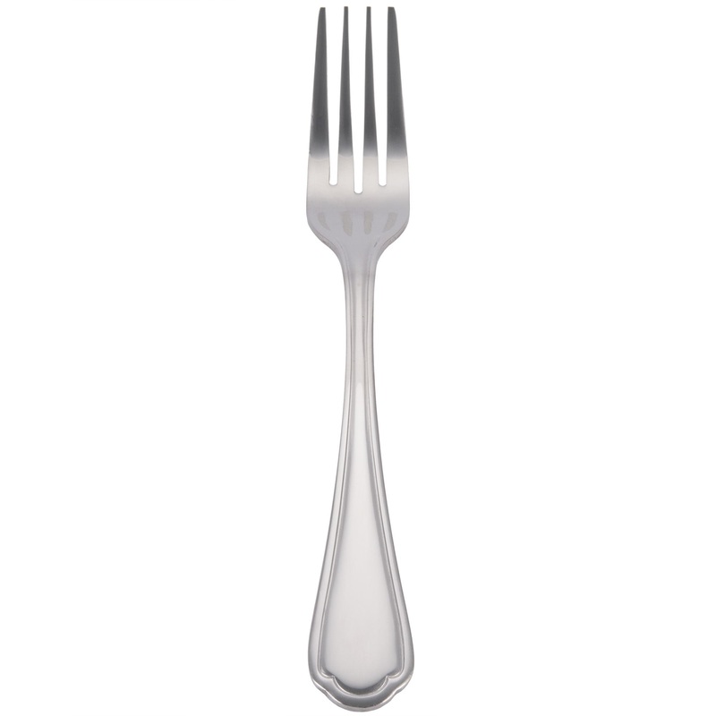 10 Strawberry Street LNCLN-DF Lincoln 18/0 Heavy Weight 7 1/2″ Stainless Steel Dinner Fork – 12/Pack