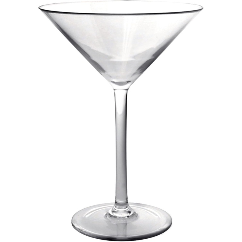 8 oz Martini Glass Polycarbonate Clear Color- Stemware Beverage Plastic Drinking for Bar Martini Cosmopolitan Manhattan Gimlet Pisco Sour Reusable Party Cup Drinkware