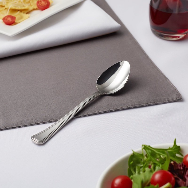 Acopa Landsdale 7 1/2″ 18/8 Stainless Steel Extra Heavy Weight Tablespoon / Serving Spoon – 12/Pack