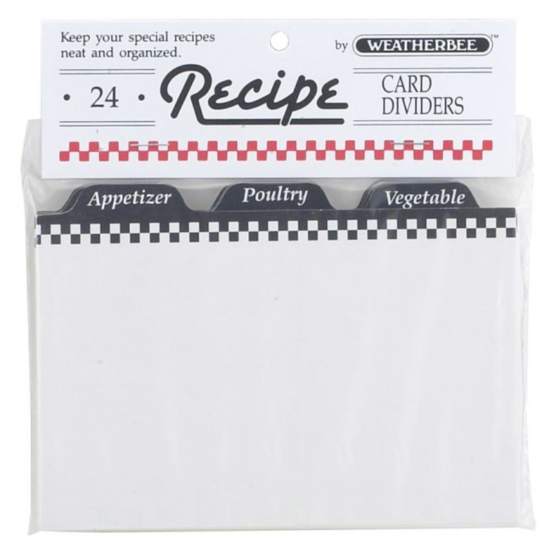 HIC Weatherbee 4″ x 6″ Recipe Cards Dividers