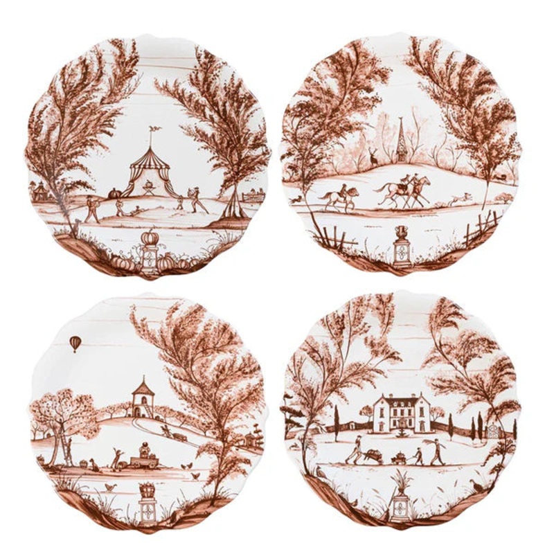 Juliska Country Estate Harvest Party Plate Assorted Set/4 – Sepia