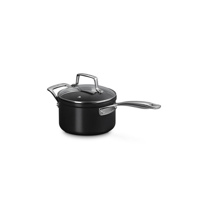 Le Creuset Essential Non-stick Ceramic Saucepan with Glass Lid – 2 Qt.