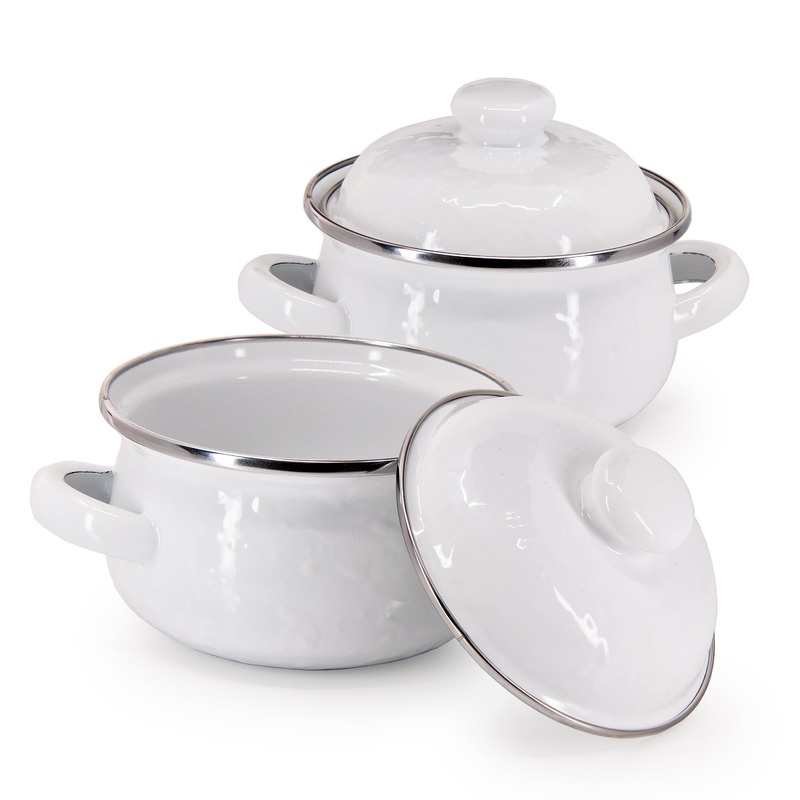 Solid Petite Tureens – Set of 2, White
