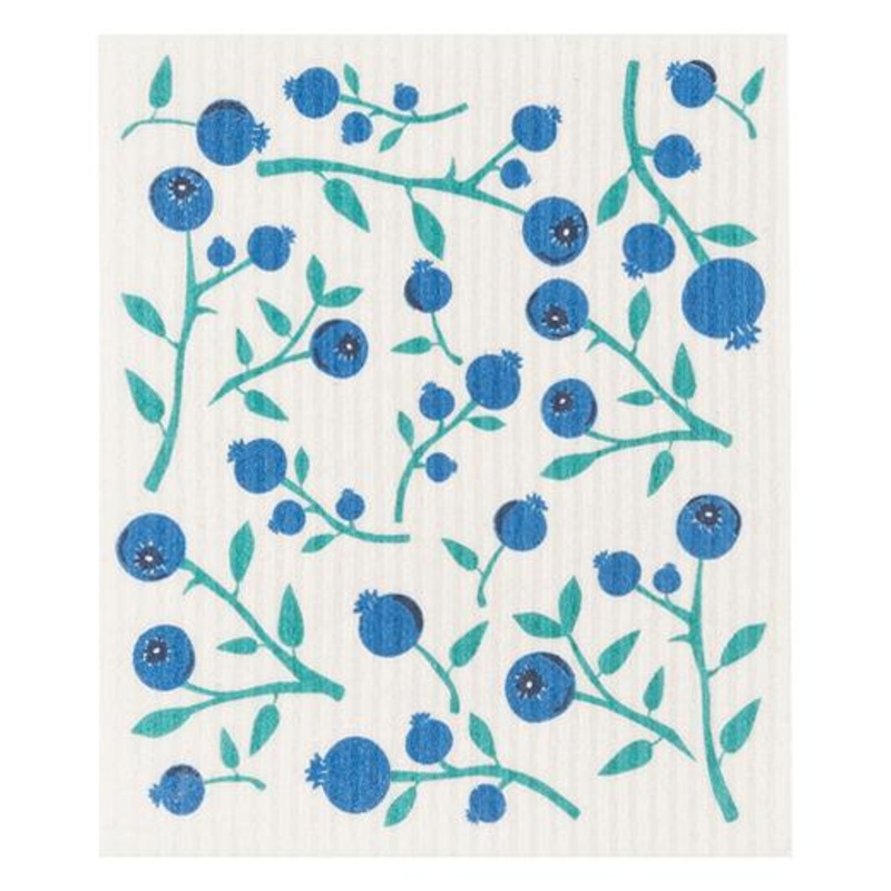 Swedish Dish Cloth 8×6.5″ Blueberries
