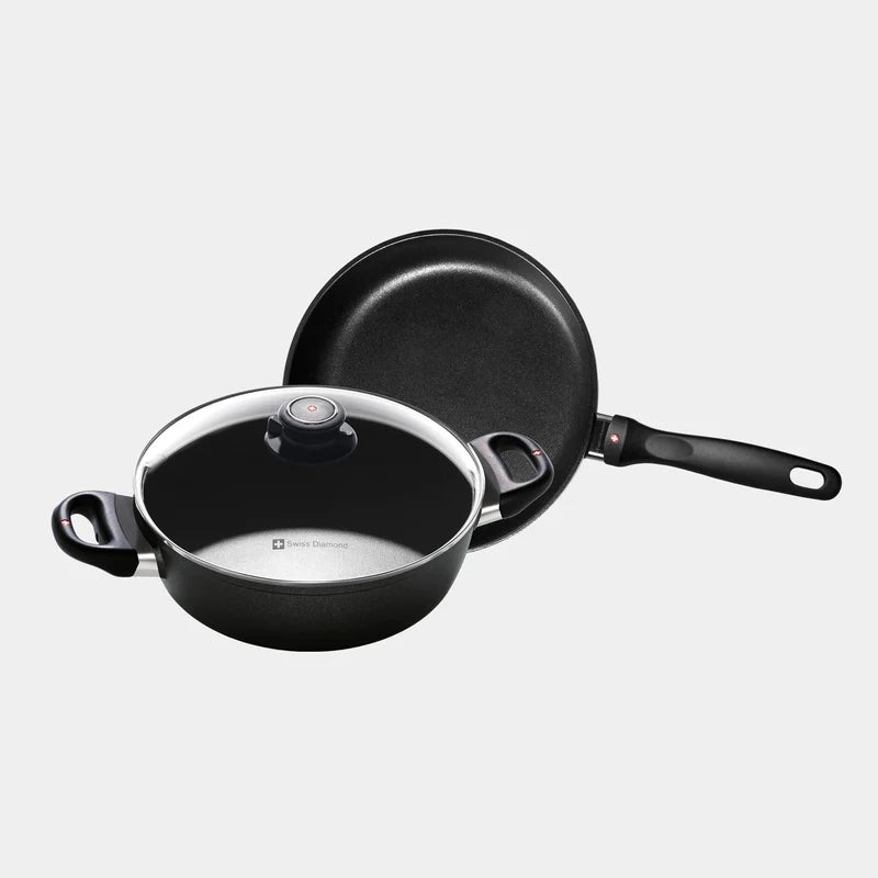 Swiss Diamond – XD Nonstick 3-Piece Set; Fry Pan & Casserole