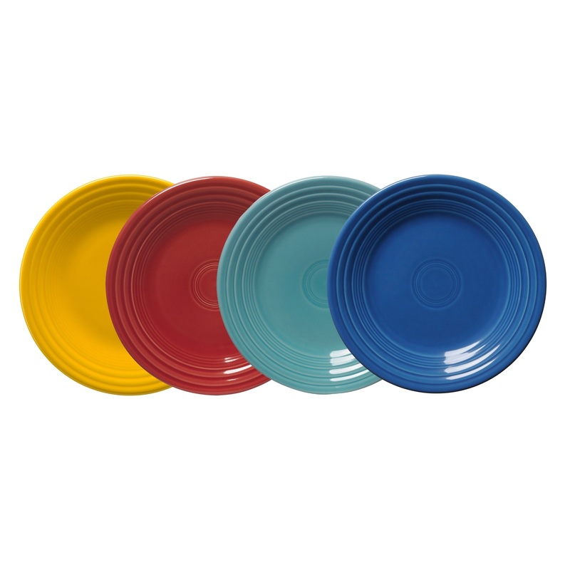 Vibrant Classic Rim 9 Inch Luncheon Plate, Set of 4