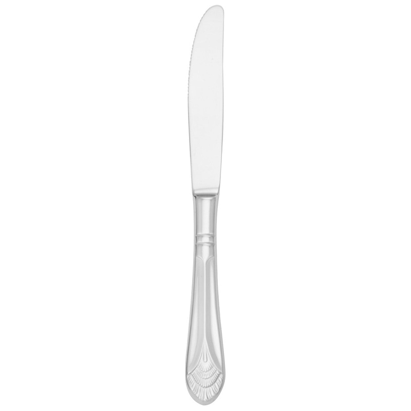 Walco 9825 Chalet 9 1/8″ 18/10 Stainless Steel Extra Heavy Weight Hollow Handle Dinner Knife – 12/Pack