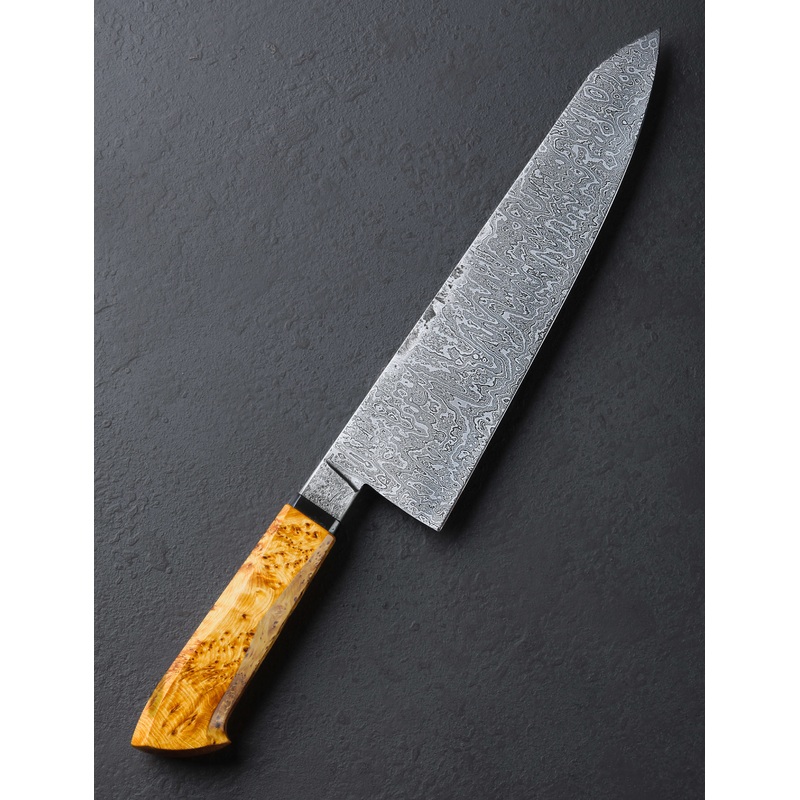 Yellow Cedar Damascus Chef 242mm