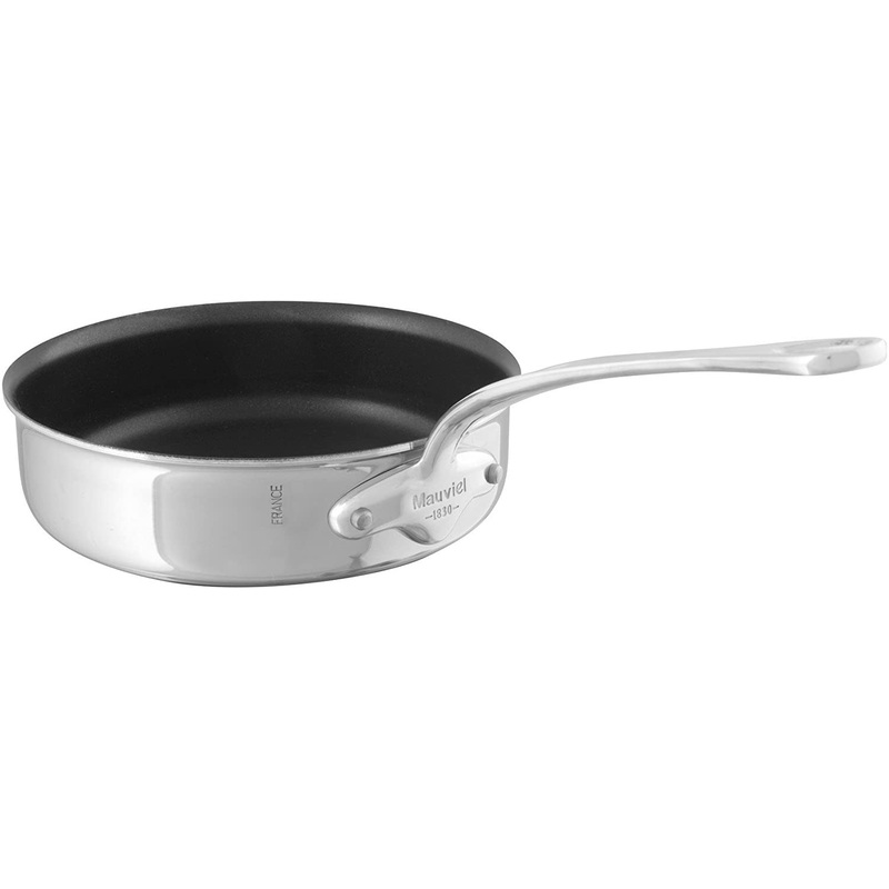 Mauviel M’Cook Stainless Steel Nonstick Saute Pan, 7.9 Inch