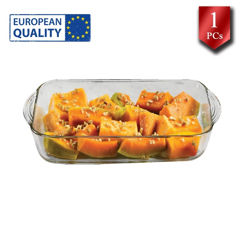 Pasabahce Glass Baking Dish for Oven, Clear Ovenware, 128.25 oz