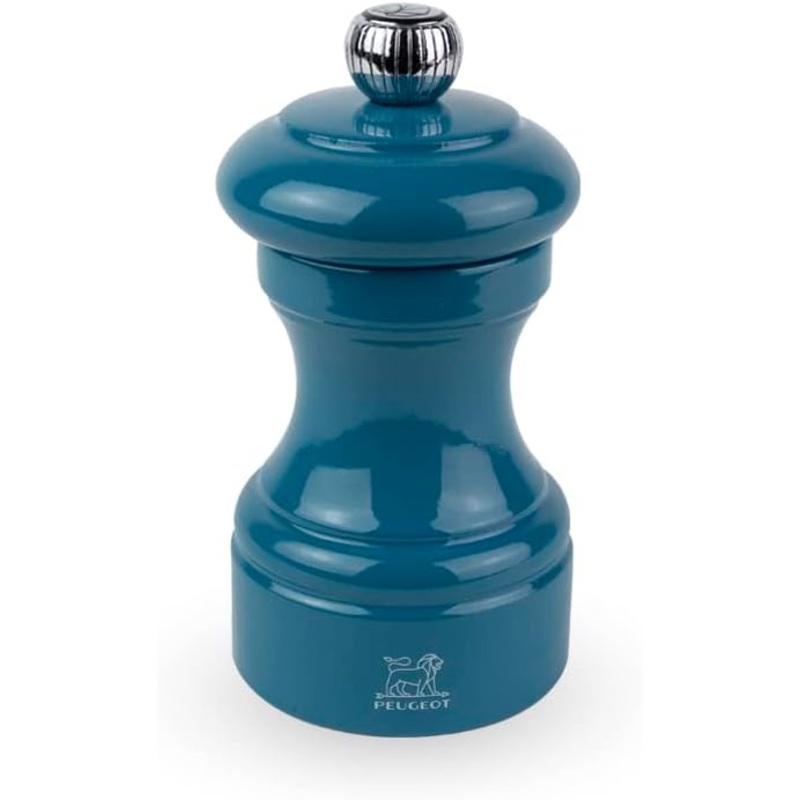 Peugeot Bistro Pacific Blue Lacquer Pepper Mill – 10cm/4″