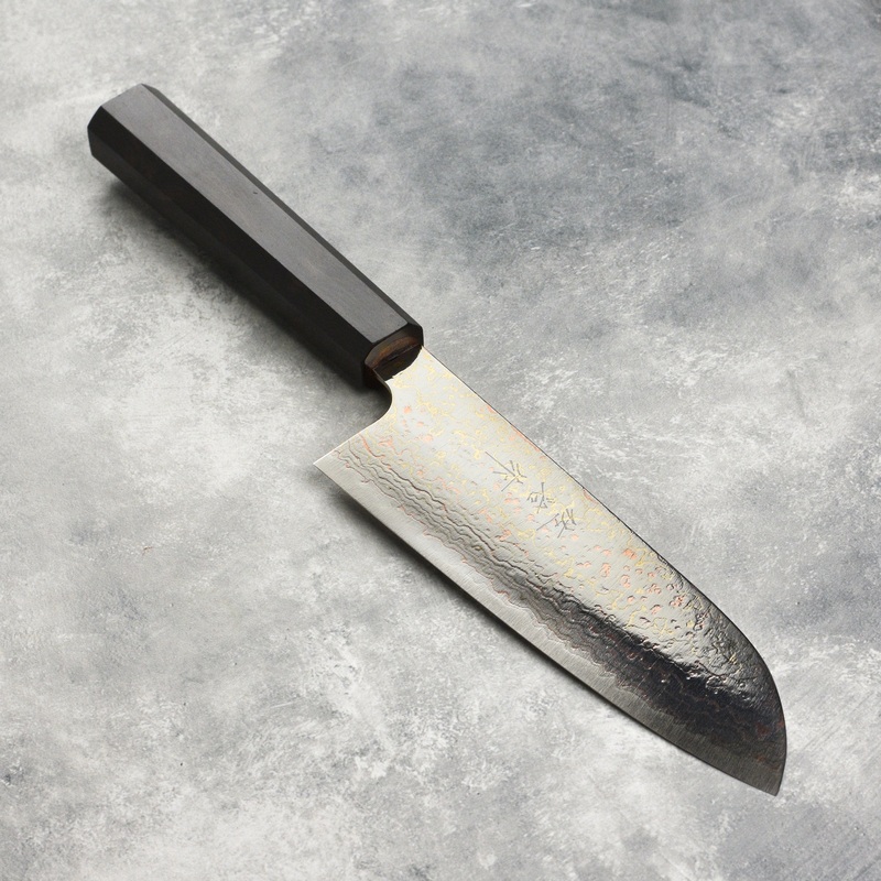 Saji Rainbow Damascus 6.5″ Santoku