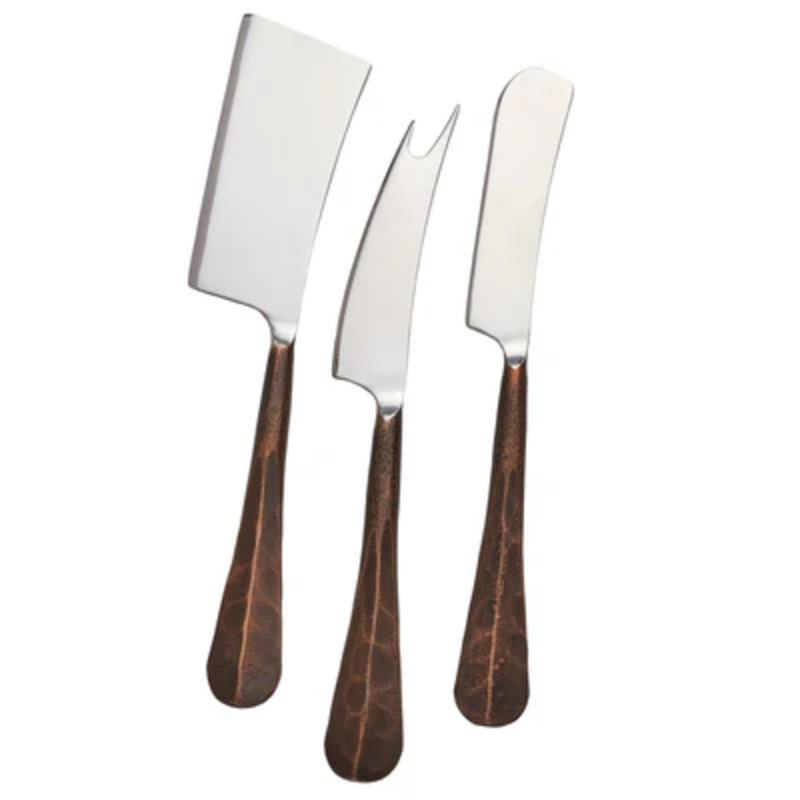 Simon Pearce Woodbury Cheese Knife Set – Copper