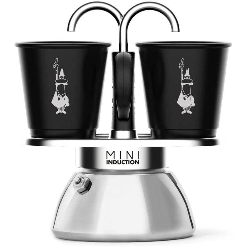 Bialetti Set Mini Express Induction 2 Cups plus 2 Bicchierini – Black