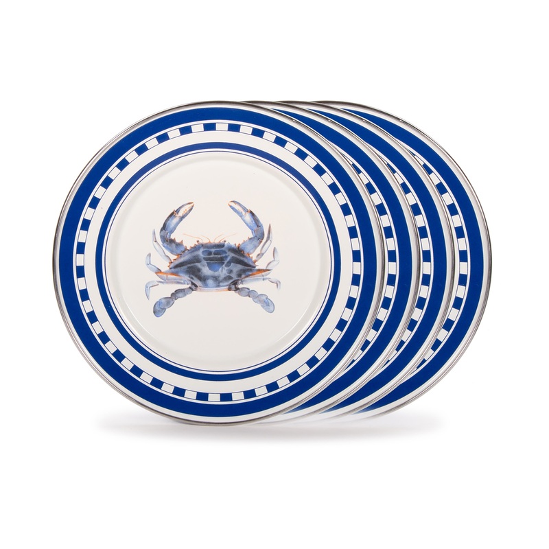 Blue Crab Sandwich Plates – Set of 4
