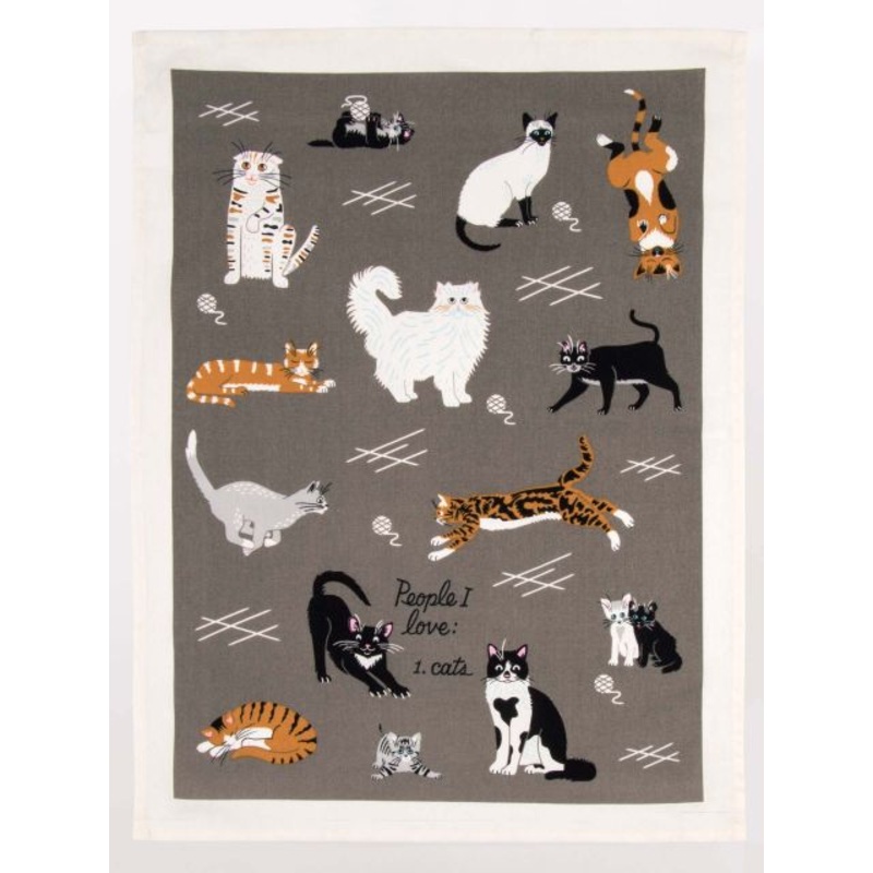 BlueQ Printed Dish Towel – People I Love…Cats