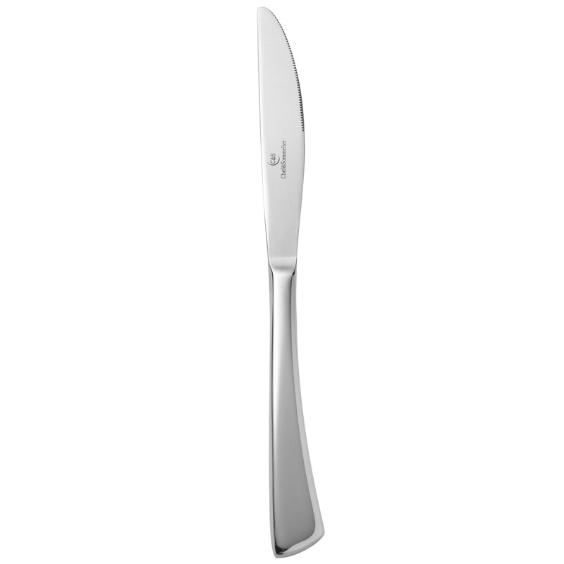 Chef & Sommelier T5204 Ezzo 9 3/4″ 18/10 Stainless Steel Extra Heavy Weight Solid Handle Dinner Knife by Arc Cardinal – 12/Pack