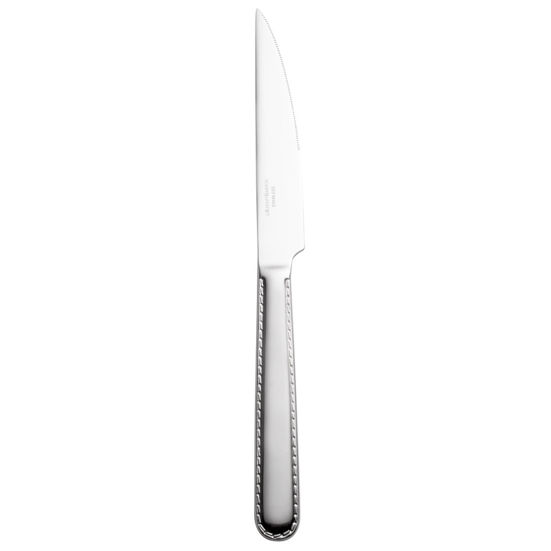 Reed & Barton RB128-5762 Stitch 9 1/2″ 18/10 Stainless Steel Extra Heavy Weight Steak Knife – 12/Pack