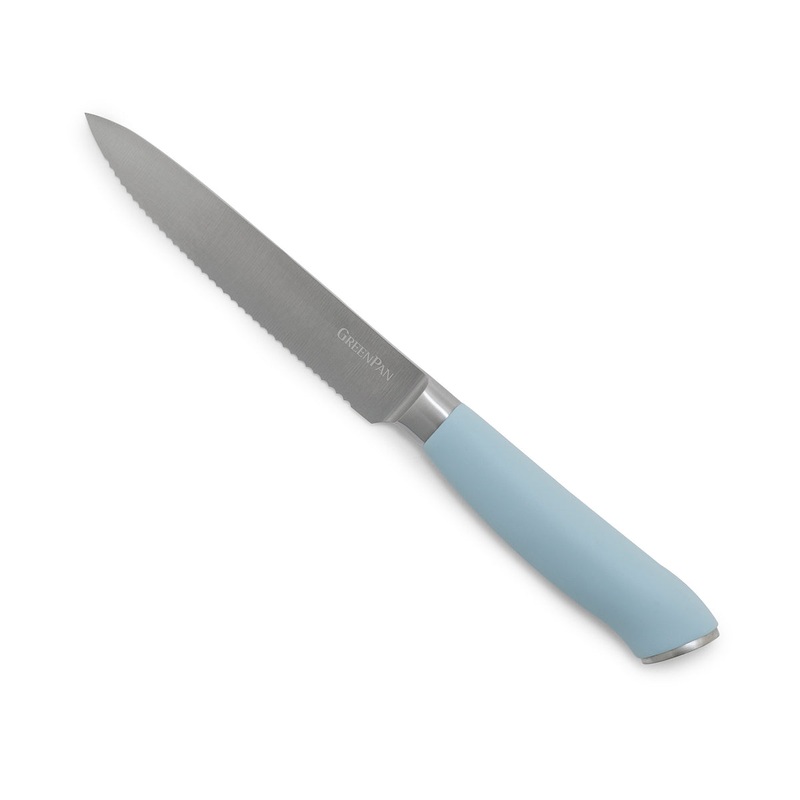 Titanium Cutlery 5″ Serrated Utility Knife | Blue Haze