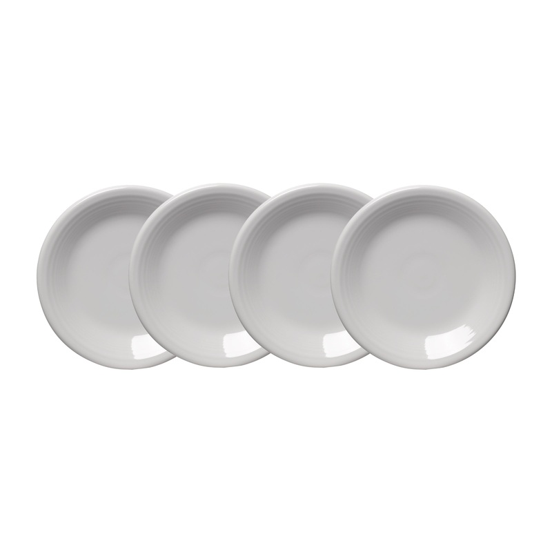 White Classic Rim 7 1/4 Inch Salad Plate, Set of 4