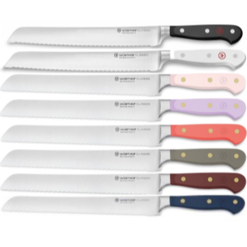 Wusthof Classic – 9″ Double-Serrated Bread Knife – Color Options & Engraving Available