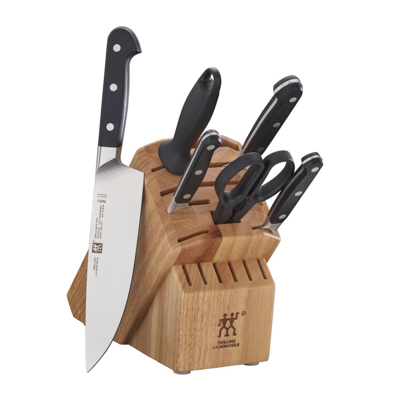 Zwilling Pro Stainless Steel 7-Piece Knife Block Set, Natural