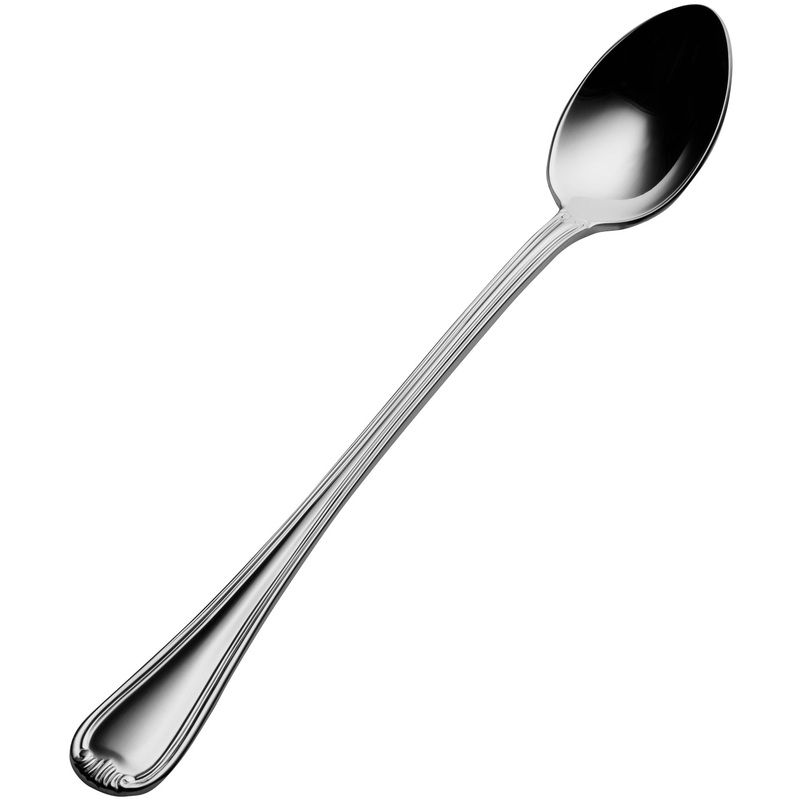 Bon Chef S902 Renoir 7 3/8″ 18/10 Extra Heavy Weight Stainless Steel Iced Tea Spoon – 12/Pack