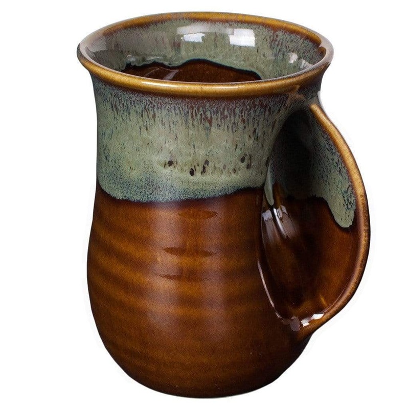 Clay In Motion 14 oz Mocha Right Handwarmer Mug