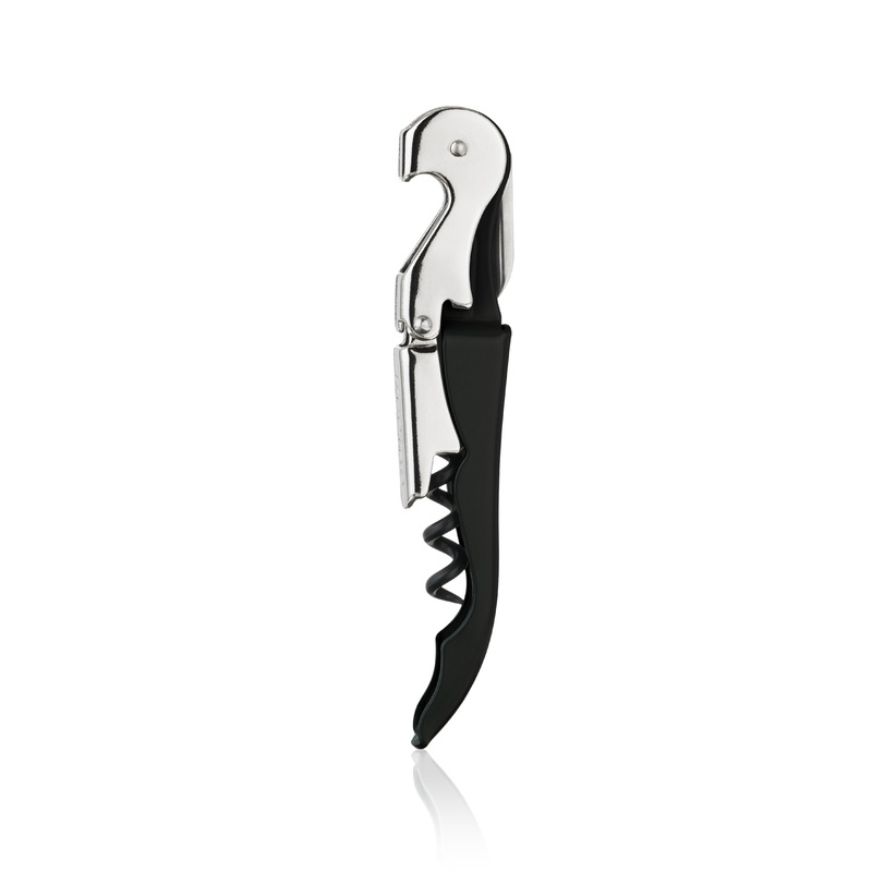 Double-Hinged Waiter’s Corkscrew – Black