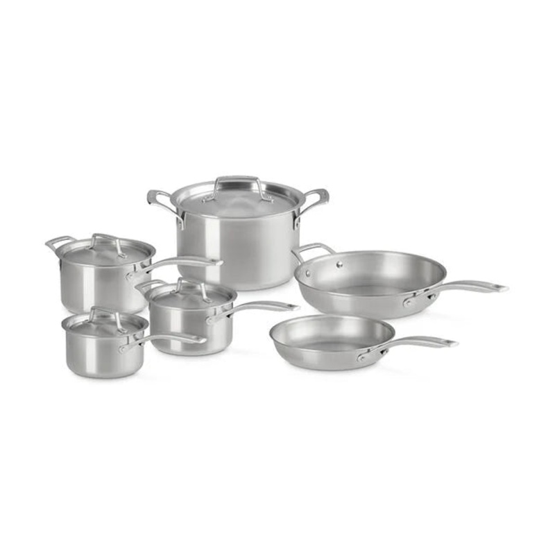Le Creuset – Essential Stainless Steel 10-Piece Cookware Set